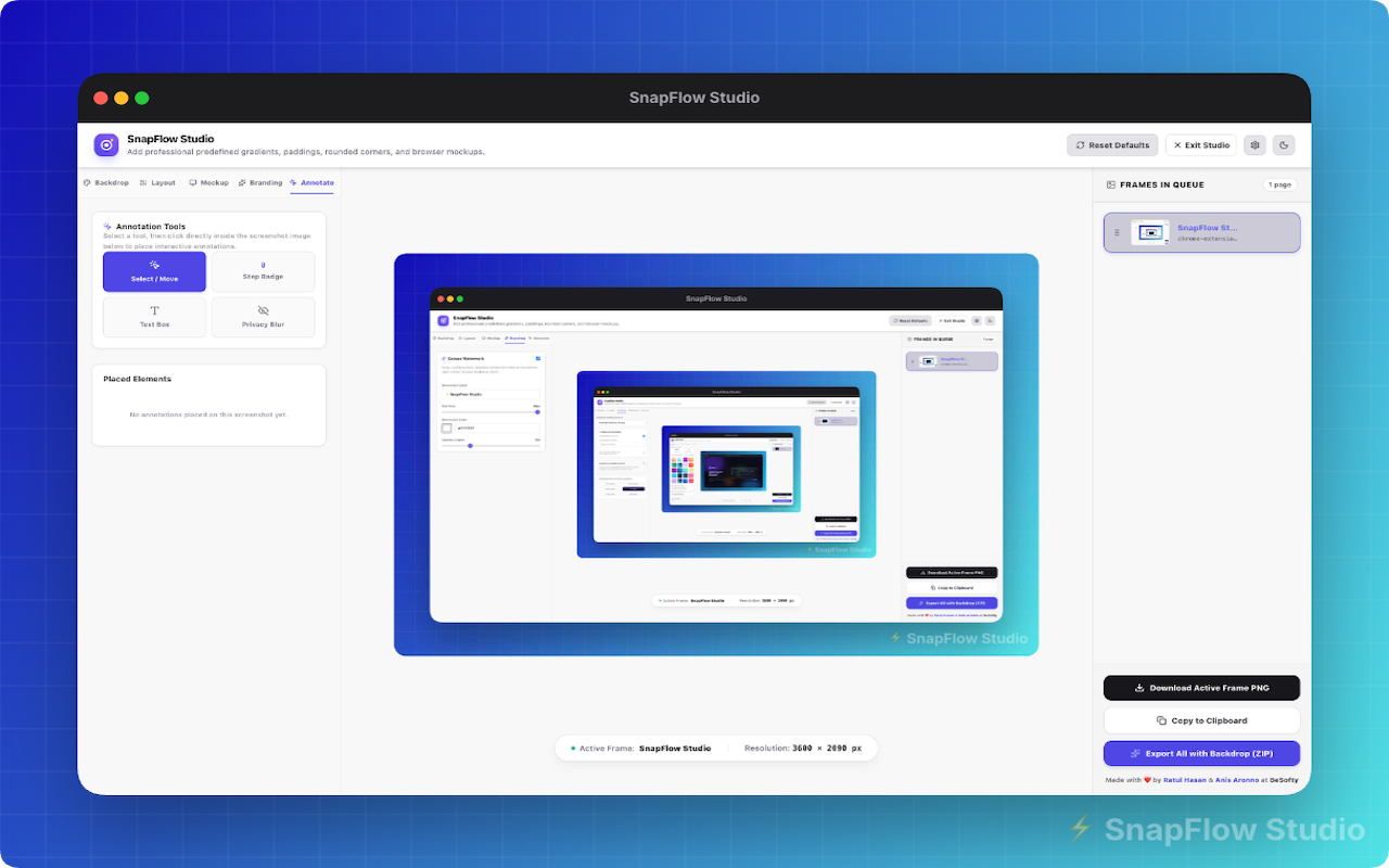 Spotlight zoom tool