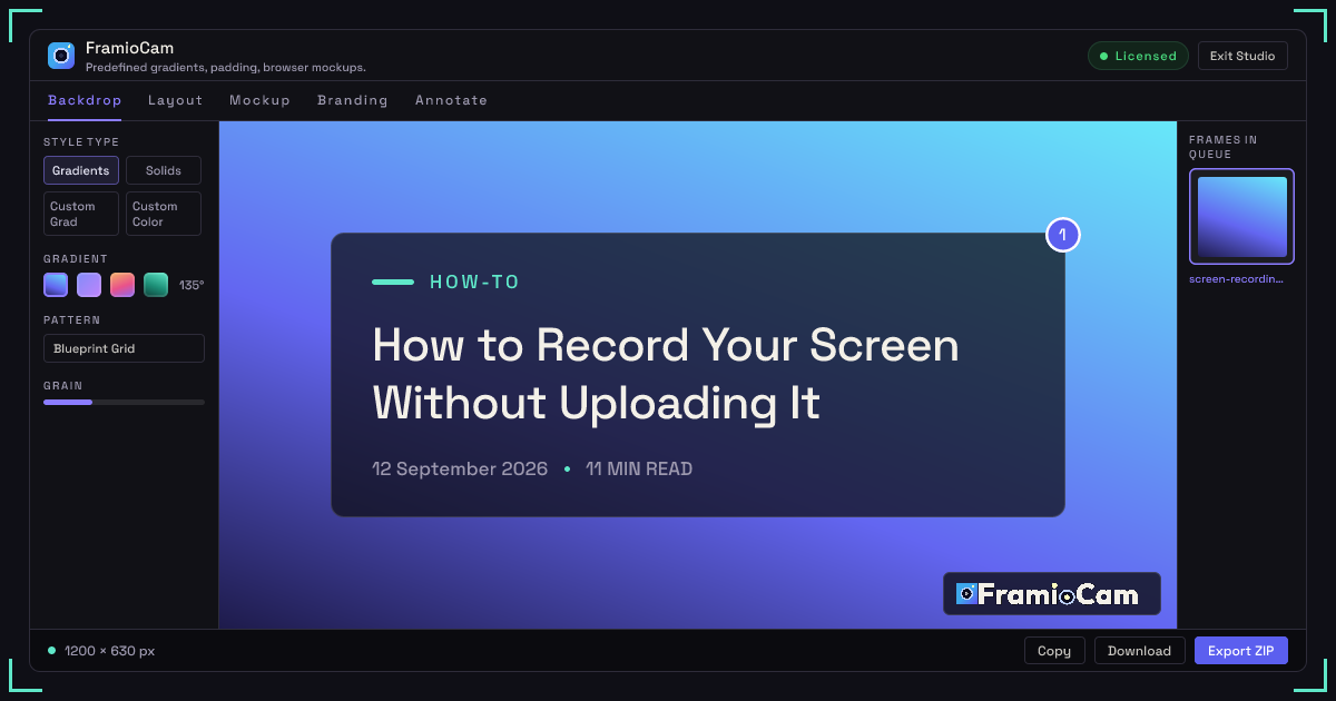 How to Record Your Screen Without Uploading It