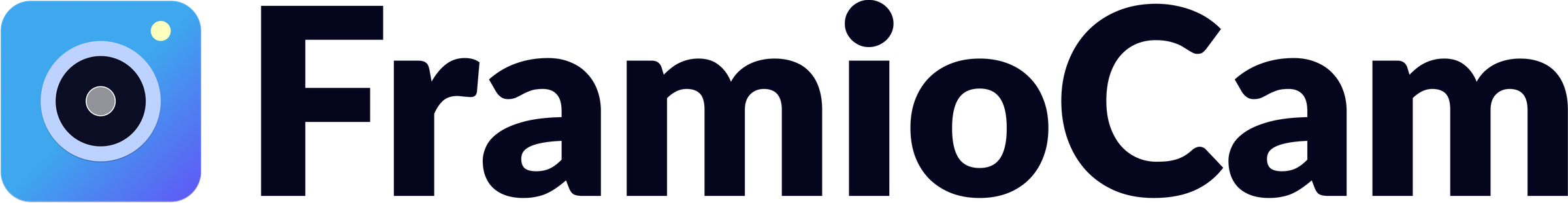FramioCam logo with dark lettering